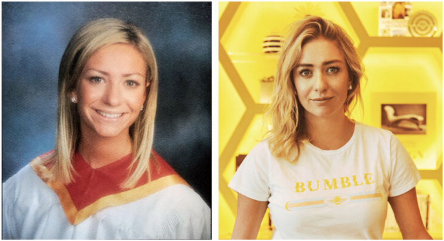 Whitney Wolfe as a senior at Judge in 2007. Whitney now as Founder and CEO of Bumble.