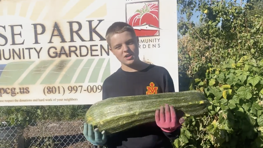 Zach Gordon shows off some of the produce from his advisorys service at Wasatch Gardens.