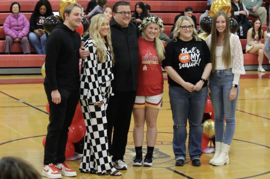 The Pike family at senior night. From left to right: 