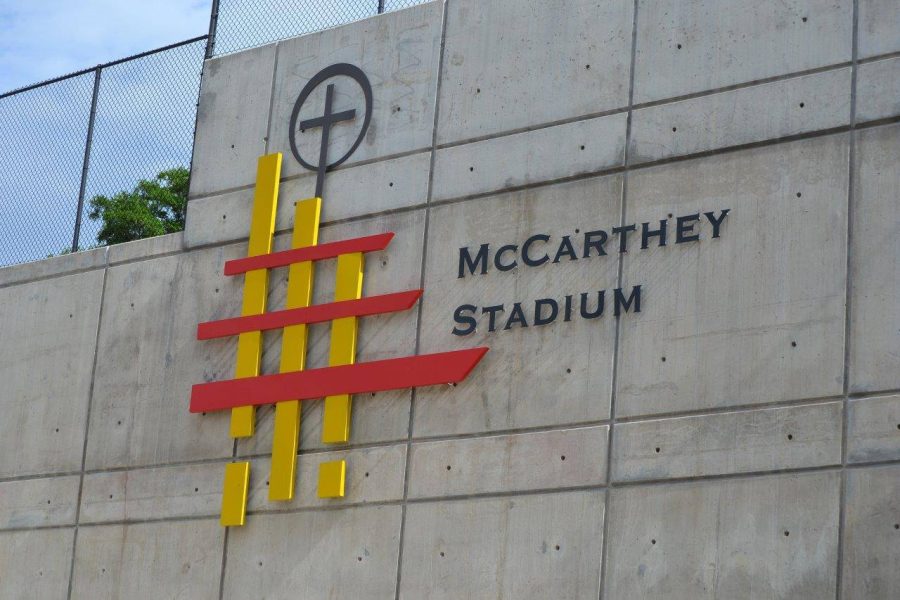 The sign in McCarthey Stadium