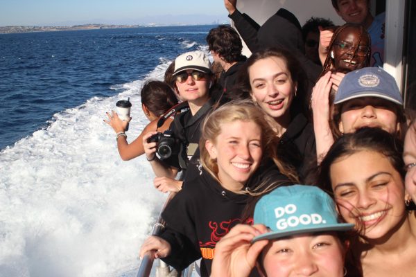 Students taking the ferry to Catalina Island