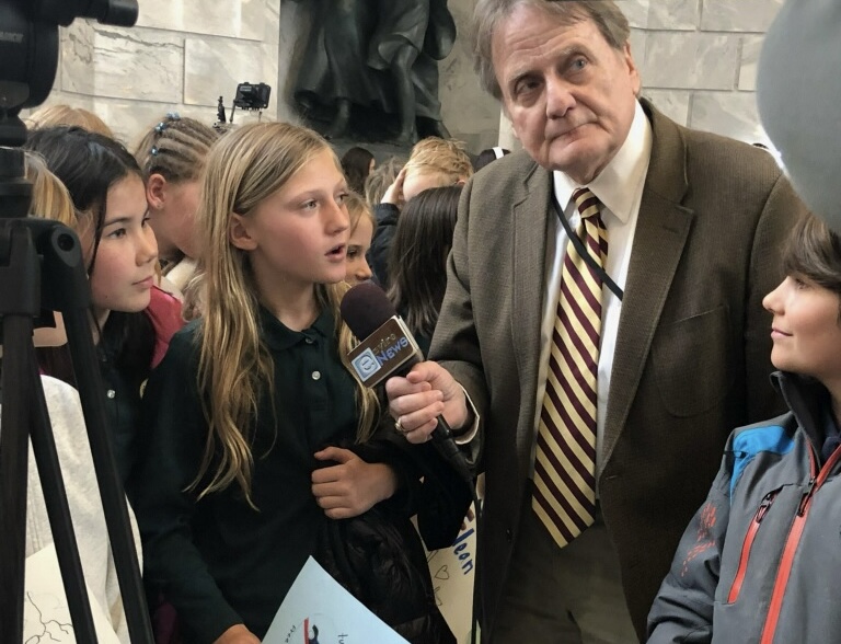 Brooke at climate protest in 2018 