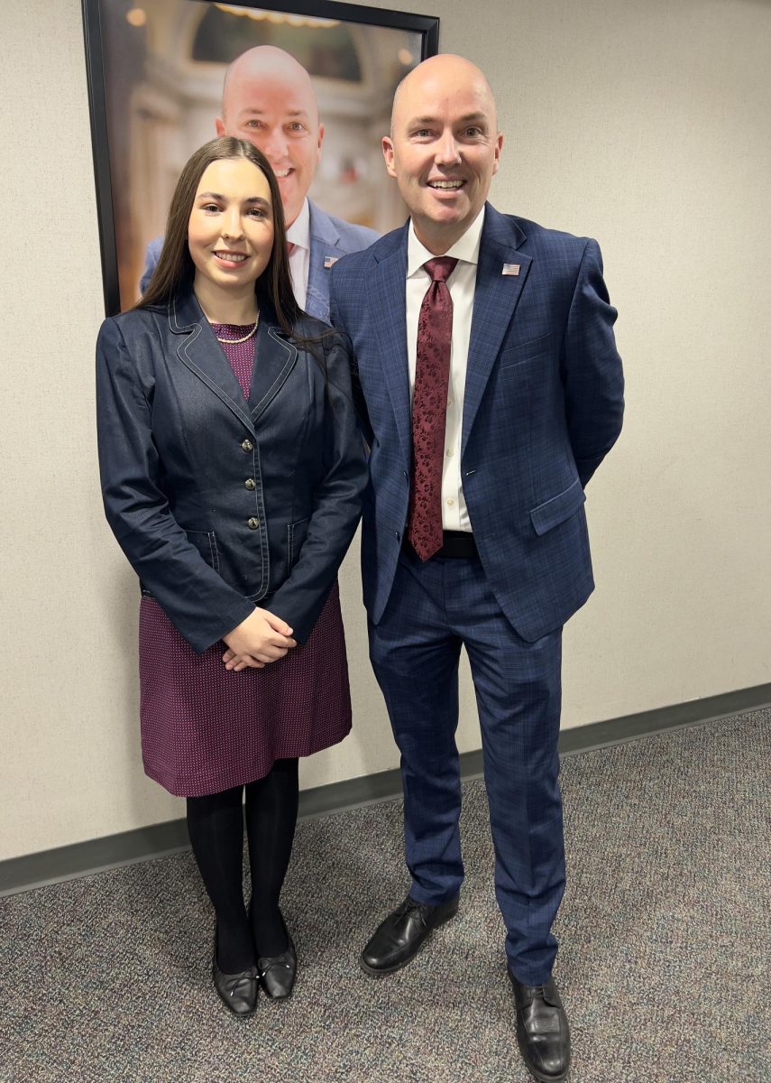 Bailey Britter meets with Governor Cox on January 16. Photo courtesy Jennifer Bolton.