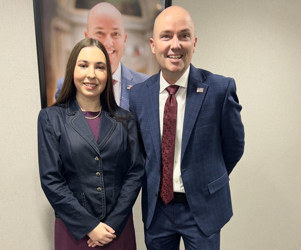 Bailey Britter meets with Governor Cox on January 16. Photo courtesy of Jennifer Bolton.