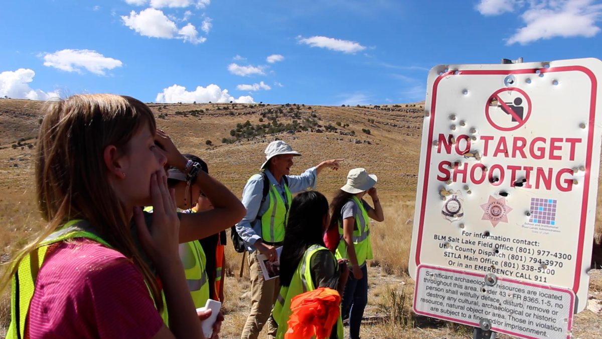 The archaeology club is raising awareness of Native American rock art that is in the area that people use for target practice.