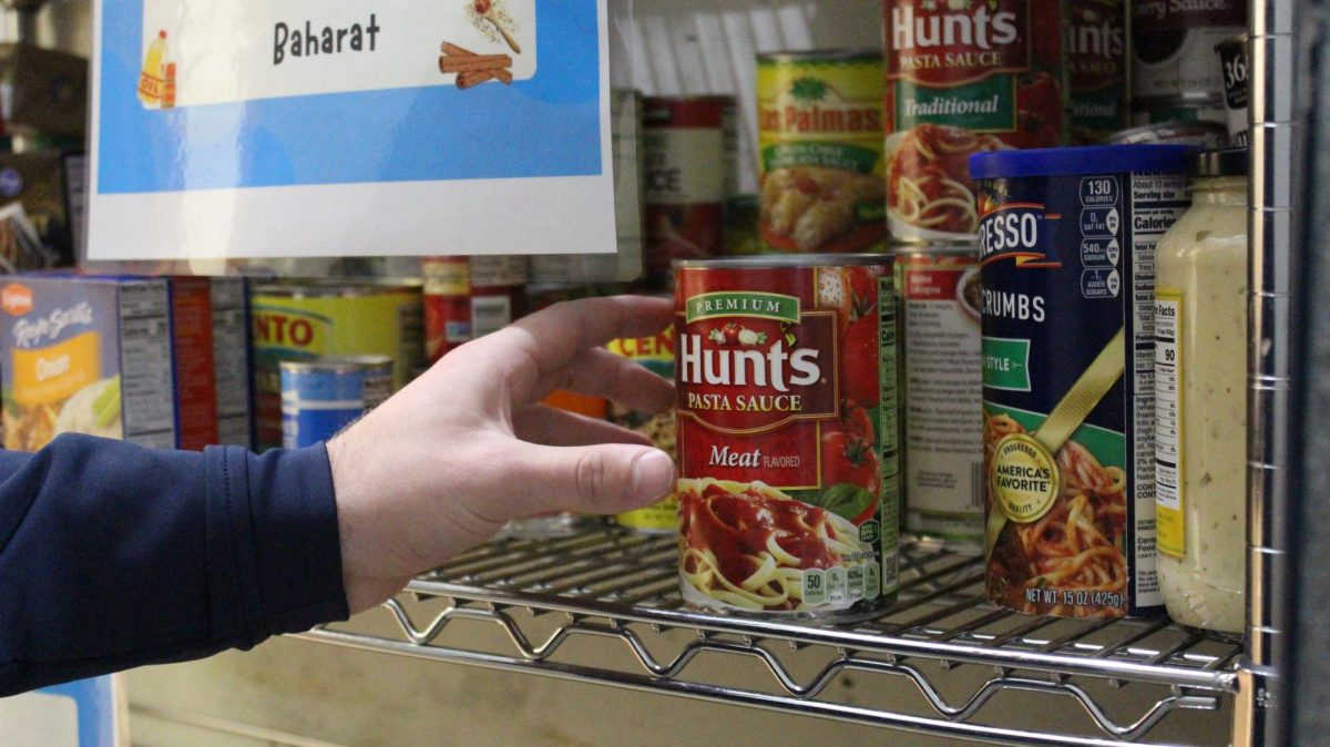 The shelves of the new food pantry have been stocked by donations from the community. "We will continue this as long as there is a need," Ms. Howa-Johnson said.