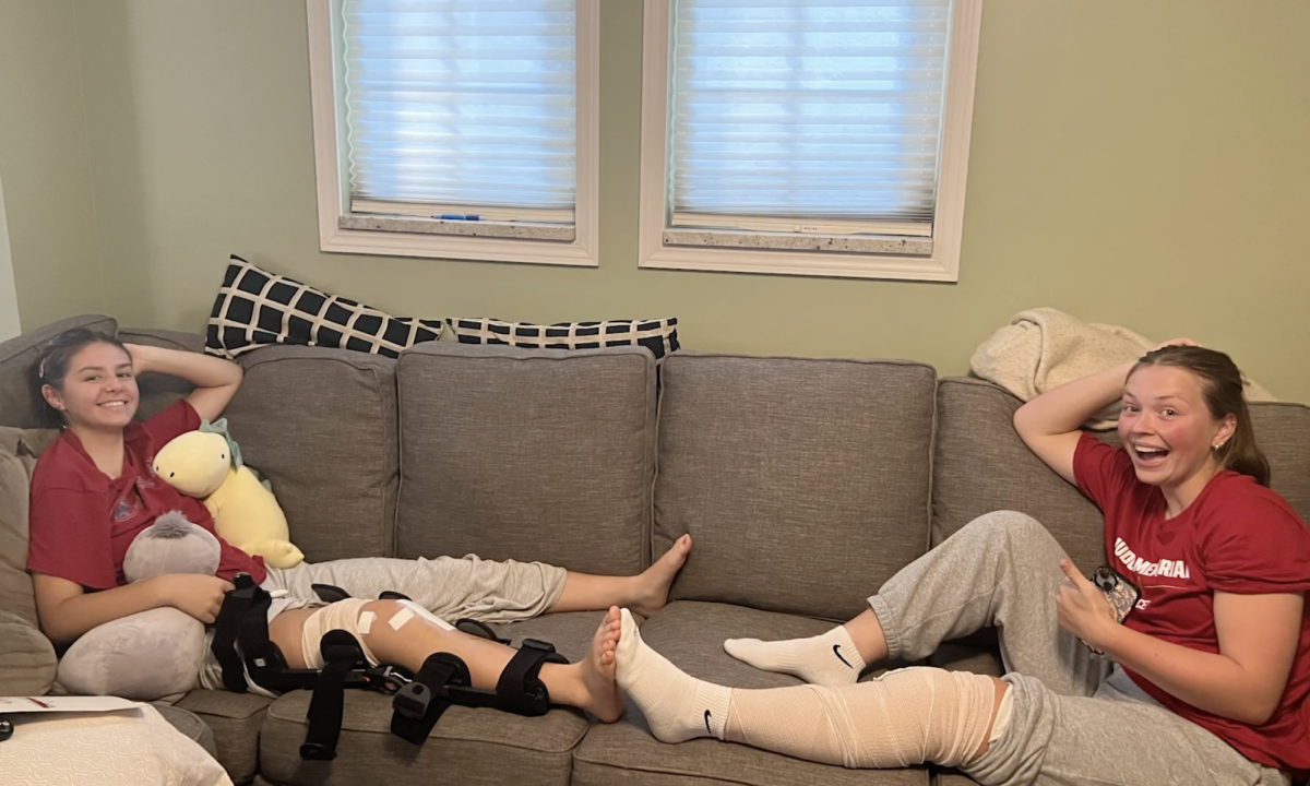 Gianna and Emily after their surgeries.